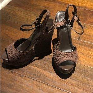 Brown Crochet Wedges